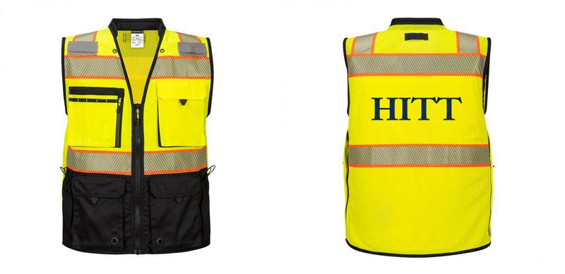 Custom Premium Two-toned Surveyor Safety Vest with Segmented Tape