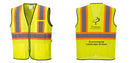 Custom Yellow Mesh Class 2 Reflective Safety Vest with Pockets