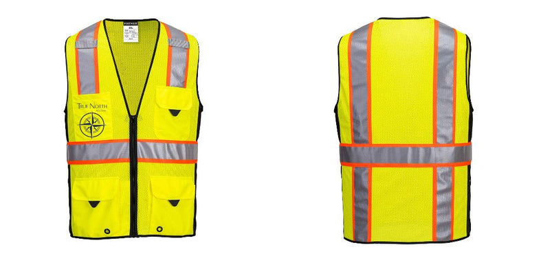 Hi-Vis Yellow/Black Ultra Cool Surveyor Vest – Mesh, Reflective, ANSI Class 2