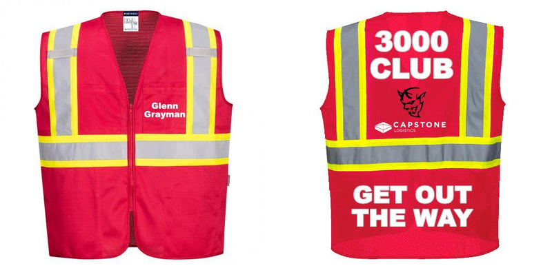 Custom RED Safety Vest Reflective High Visibility with Pockets
