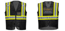 Black Safety Vest | Reflective High Visibility with Pockets