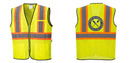Custom Yellow Mesh Class 2 Reflective Safety Vest with Pockets