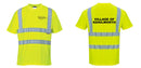 Custom Yellow Hi Vis ANSI Class 2 Safety Shirt