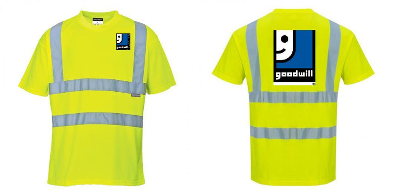 Custom Yellow Hi Vis ANSI Class 2 Safety Shirt