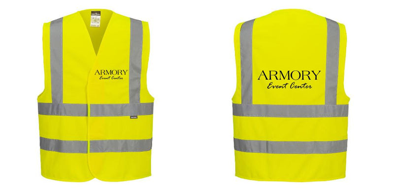 Custom Logo Reflective Yellow Safety Vest - ANSI Class 2