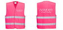 Custom PINK Safety Vest Reflective Hi-Vis Work and Event Style Vest