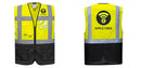 Custom Warsaw Yellow and Black Professional Style Safety Vest