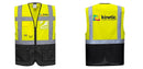 Custom Warsaw Yellow and Black Professional Style Safety Vest