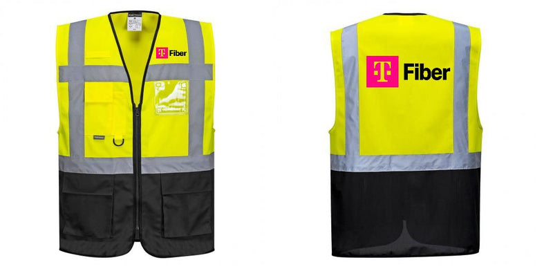 Custom Warsaw Yellow and Black Professional Style Safety Vest
