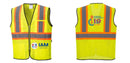 Custom Yellow Mesh Class 2 Reflective Safety Vest with Pockets