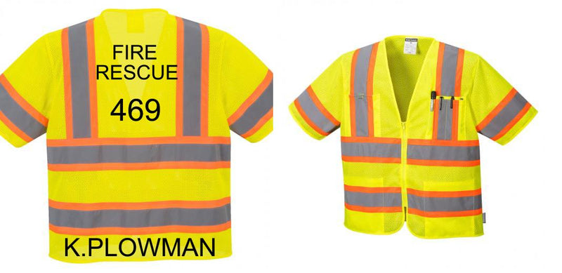 Custom Class 3 Yellow Safety Vest Sleeved Hi-Vis with Pockets
