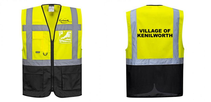 Custom Warsaw Yellow and Black Professional Style Safety Vest