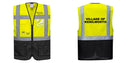 Custom Warsaw Yellow and Black Professional Style Safety Vest