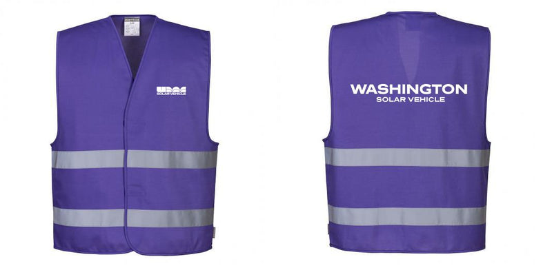 Custom PURPLE Work and Event Style Safety Reflective Vest