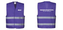 Custom PURPLE Work and Event Style Safety Reflective Vest
