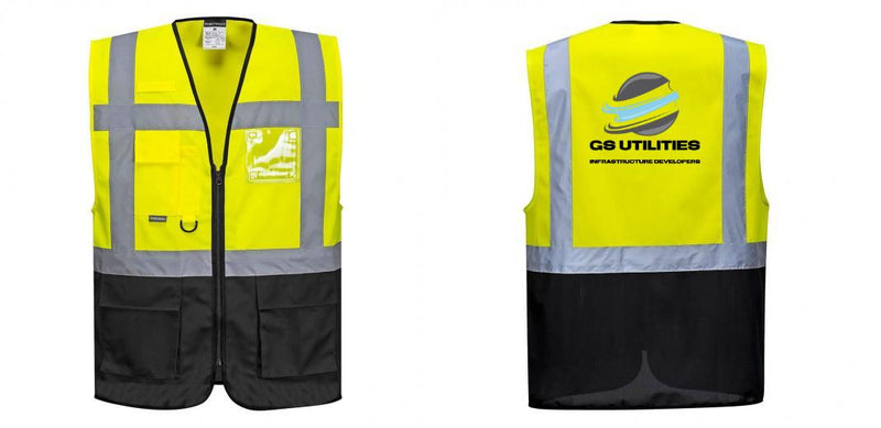 Warsaw Yellow and Black Professional Executive Style Safety Vest