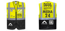 Custom Warsaw Yellow and Black Professional Style Safety Vest