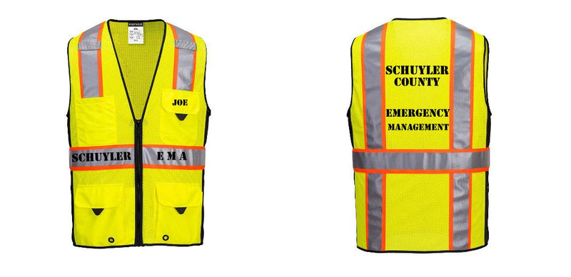 Hi-Vis Yellow/Black Ultra Cool Surveyor Vest – Mesh, Reflective, ANSI Class 2