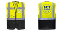 Custom Warsaw Yellow and Black Professional Style Safety Vest
