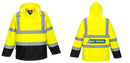 Hi-Vis Yellow Contrast Rain Traffic Jacket – Waterproof, Reflective, ANSI Class 3