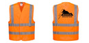 Custom Hi-Vis ORANGE Class 2 Reflective Safety Vest