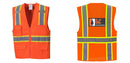 Custom Orange Class 2 Safety Vest with Cooling Mesh Back