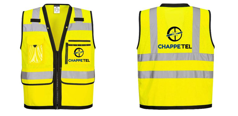 Custom Heavy Duty Hi-Vis Surveyor Vest