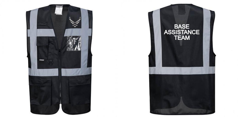 Black Professional Executive Style Safety Vest