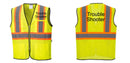 Custom Yellow Mesh Class 2 Reflective Safety Vest with Pockets