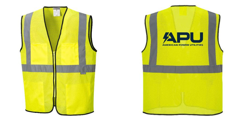 Lightweight High Visibility Yellow Tampa Mesh Vest