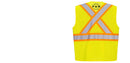 Custom X-Back YELLOW Mesh Contrast Tape Vest