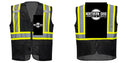Custom Black Safety Vest Reflective High Visibility with Pockets