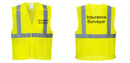 Custom Breakaway Class 2 Yellow Safety Vest Hi-Vis Reflective Breathable Mesh