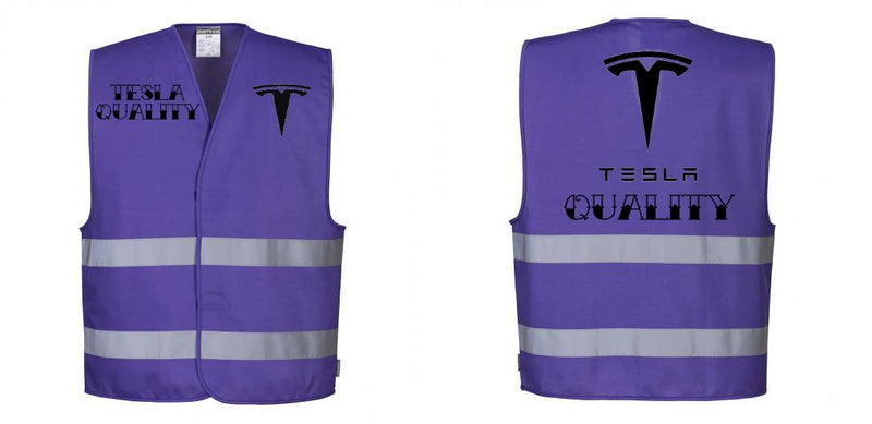 Custom PURPLE Work and Event Style Safety Reflective Vest