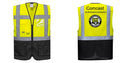 Custom Warsaw Yellow and Black Professional Style Safety Vest