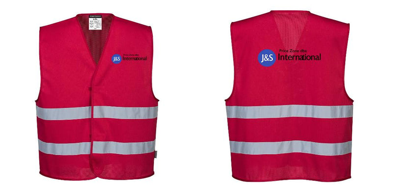 Custom Red MeshAir Reflective Vest – Event & General Use