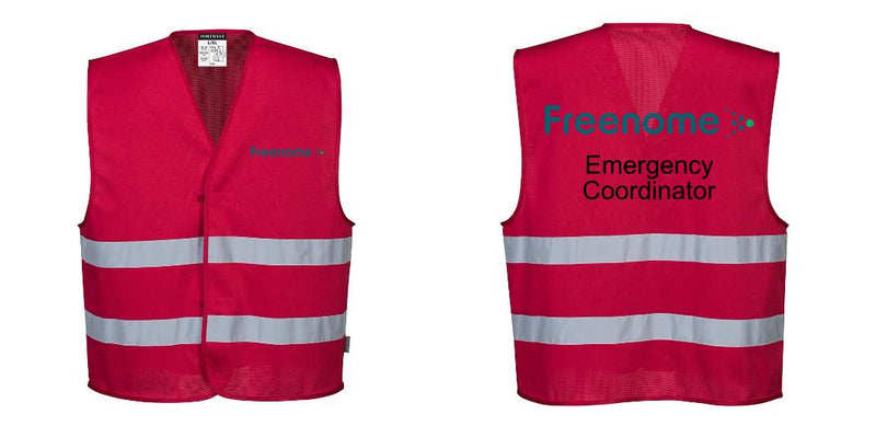 Custom Red MeshAir Reflective Vest – Event & General Use