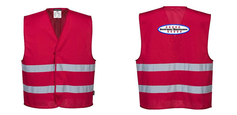 Custom Red MeshAir Reflective Vest – Event & General Use