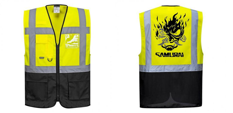 Custom Warsaw Yellow and Black Professional Style Safety Vest
