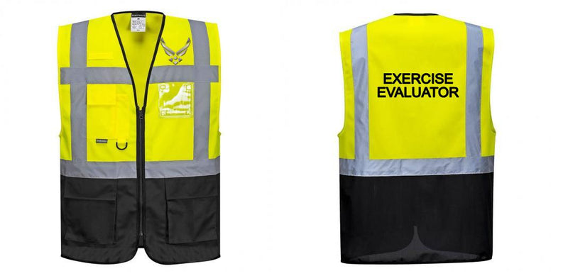 Custom Warsaw Yellow and Black Professional Style Safety Vest