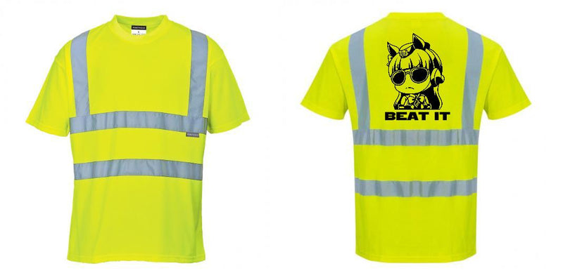 Custom Yellow Hi Vis ANSI Class 2 Safety Shirt
