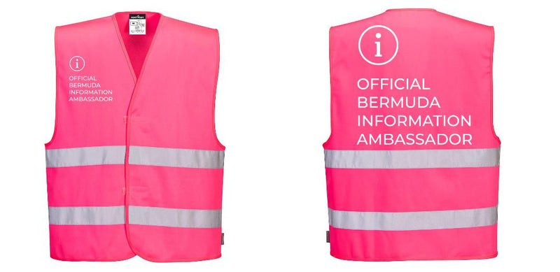 Custom PINK Safety Vest Reflective Hi-Vis Work and Event Style Vest