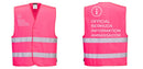Custom PINK Safety Vest Reflective Hi-Vis Work and Event Style Vest