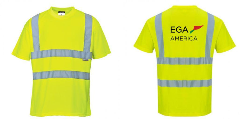 Custom Yellow Hi Vis ANSI Class 2 Safety Shirt