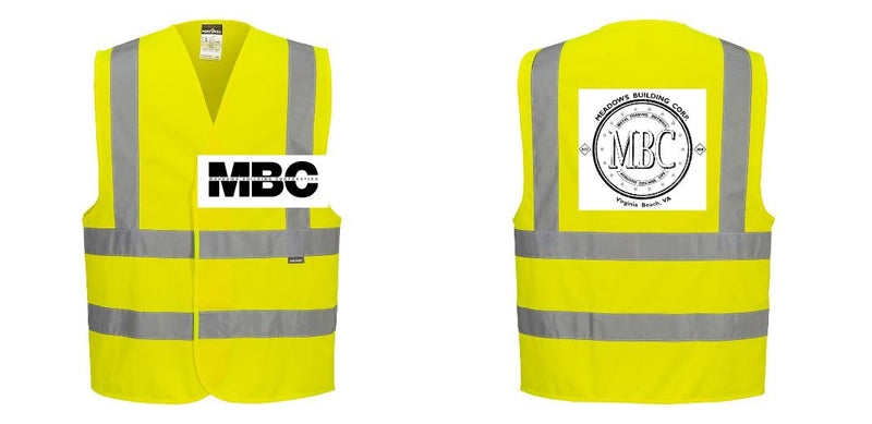 Custom Logo Reflective Yellow Safety Vest - ANSI Class 2