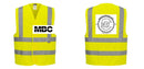 Custom Logo Reflective Yellow Safety Vest - ANSI Class 2