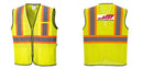 Custom Yellow Mesh Class 2 Reflective Safety Vest with Pockets