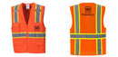 Custom Orange Class 2 Safety Vest with Cooling Mesh Back