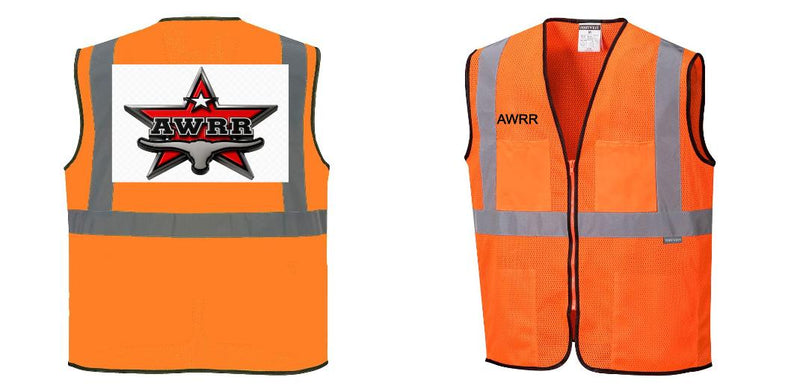 Custom Lightweight High Visibility ORANGE Tampa Mesh Vest