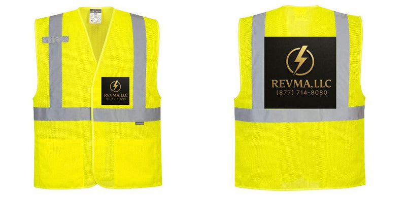 Hi-Vis Yellow Band and Brace Mesh Safety Vest – Lightweight, ANSI Class 2